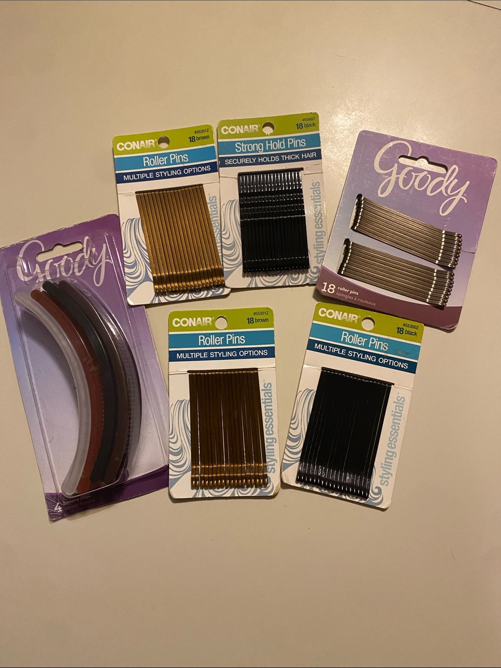 Roller Pin Bundle NWTHair Accessories Banana Clips Conair Goody